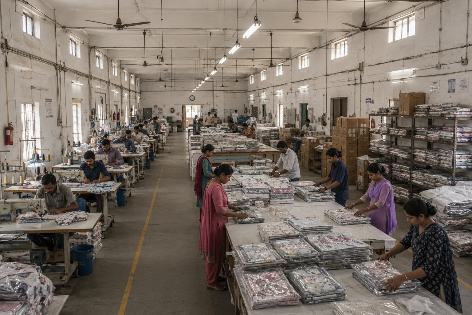 Anurag Textiles factory floor — Pilkhuwa, Uttar Pradesh